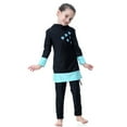 thumbnail image 3 of Tween Girls Swimsuits 2 Piece Rash Guard Full Coverage Long Sleeve Swim with Skirt Friendly Beachwear Swimwear 2-3 Years, 3 of 4