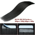 thumbnail image 6 of SEGO 20 Pcs Tape in Hair Extensions 100% Real Remy Human Hair Double Side Skin Tape Straight Silky Hair Clearance Black/Blonde/Red, 6 of 9