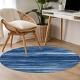 thumbnail image 4 of Navy Blue Round Area Rug 3Ft Washable Small Circle Rugs for Kitchen Entryway, Vintage Modern Abstract Art Ombre Non-Slip Carpet Floor Mats Indoor Outdoor Carpet Runner Aesthetic Home Decor, 4 of 8