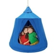 thumbnail image 1 of VEVOR Hanging Tree Tent, 330 LBS Capacity Hanging Tent Swing for Indoor and Outdoor Hammock Sensory Swing Chair w/LED Lights String, Inflatable Base, Ceiling Swing Pod Play Tent for Kids & Adults, 1 of 9