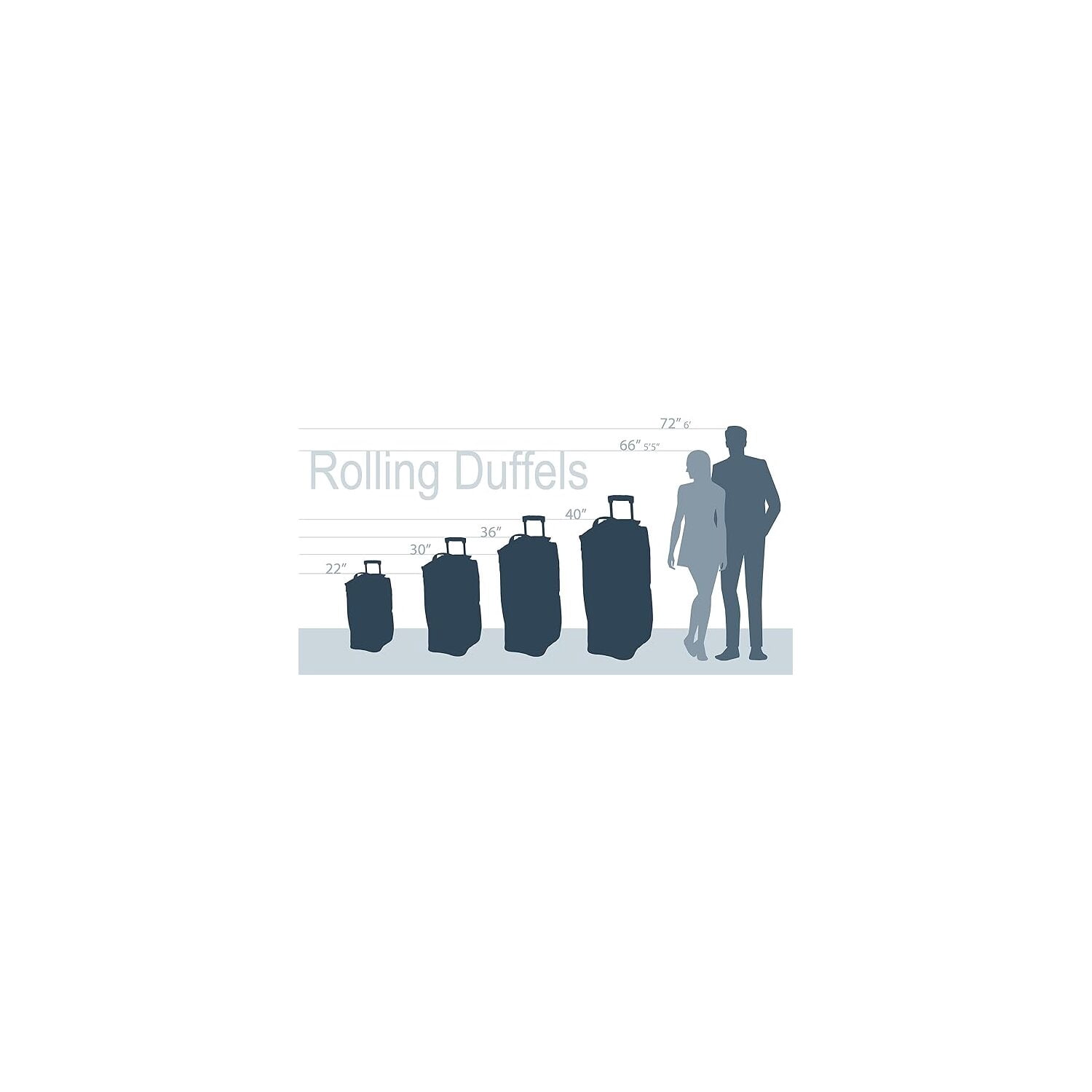 HomeStock City Sleek 22" Rolling Duffle Bag, Lightweight, Durable Travel Luggage with Wheels, 22"L x 12"W x 11"H, Stylish & Easy to Maneuver-Color:Peace