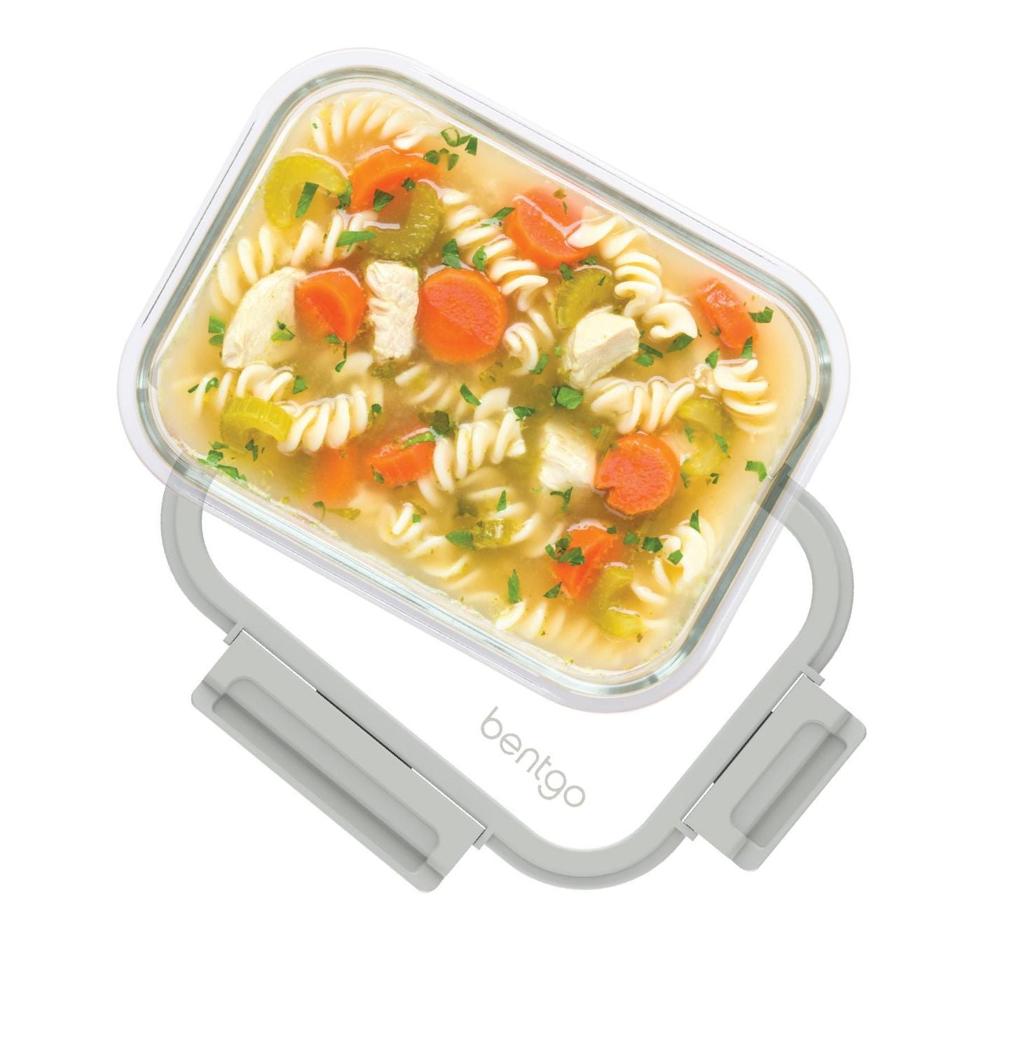 Bentgo Glass Conservation des aliments en verre anti-fuite (récipient de 4,4 tasses) - Pebble Beach