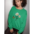 thumbnail image 2 of Butterflies And Daisies. Sweatshirt Women -Image by Shutterstock, Female 5X-Large, 2 of 4