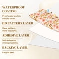 thumbnail image 6 of Boho Peel and Stick Wallpaper 17.7in x 9.8ft Watercolor Floral Pink Orange Flowers Green Leaves Contact Paper Vinyl Self-Adhesive Removable Wall Paper for Bedroom Kitchen Cabinet Renter Friendly, 6 of 8