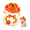 E#005, variant on Cute Handmade Crochet Cat Hat & Collar Set, 6 Styles Fruit Animal Knit Outfit with Adjustable Ties, Pet Costumes, Cat Accessories for Kitten Photo Shoot & Party Dress-up-D