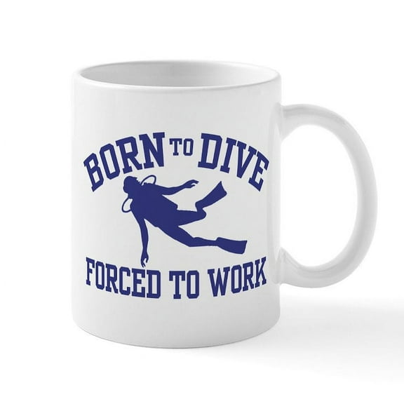 CafePress - Funny Scuba Mug - 11 oz Ceramic Mug - Novelty Coffee Tea Cup