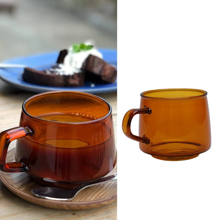 Factory Sale 14oz Amber Custom Heat Resistant Tea Glass Coffee Mugs - China  Square Glass Cup and High Borosilicate Cup price