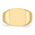 thumbnail image 4 of 14K Yellow Gold Ring Band Signet 12.0x13.0mm Closed Back Men's, 4 of 5