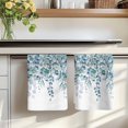 thumbnail image 7 of Teal Blue Eucalyptus Leaves Kitchen Towels Set of 4, Spring Floral Summer Botanical Absorbent Dish Towels for Kitchen, Microfiber Hand Towel, Quick Drying Tea Towel for Cleaning Decorative Dishcloths, 7 of 7
