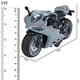 thumbnail image 4 of Modelo de motocicleta 2014, modelo ligero, con mecanismo de retroceso, juguete para niños. Regalos. azul claro, 4 of 6