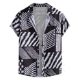 thumbnail image 6 of IWRICH Men's Hawaiian Shirts Short Sleeve Summer Floral Button down Shirt Relaxed Fit Retro Casual Beach Tops 01-Black XXXL, 6 of 9