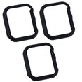 thumbnail image 1 of 3 Pack Compatible for Apple Watch Case 41mm [NO Screen Protector] Series 8 Series 7, Hard PC Bumper Case Protective Cover Frame Compatible for iWatch 41mm,original black, 1 of 5