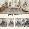 thumbnail image 3 of Uermei 5'x7' Washable Vintage Area Rug: Non-Slip Soft Floor Rug for Living Room Bedroom Dining Room Office Decor with Kid & Pet Friendly - Brown, 3 of 10