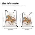 thumbnail image 2 of Xecao Vintage Wild West Cowboy Pattern Sports Drawstring Backpack - String Swim Gym Bag with Wet Proof Pocket for Women&Men-Small, 2 of 6