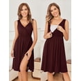 thumbnail image 3 of Ekouaer Women's Maternity Nursing Robes Breastfeeding Gown and Robe Postpartum Nightgowns Pregnancy Nightgown, 3 of 5