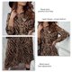 thumbnail image 3 of Vestido de manga larga con estampado floral y botones hasta el tobillo con tiras Vestido largo de moda para dama Raya negra S, 3 of 4