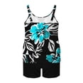 thumbnail image 4 of cocolona Womens Blouson Tankini Swimsuits with Shorts Modest Two Piece Bathing Suit Holiday Vacation Beach Swimwear, 4 of 4