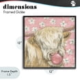 thumbnail image 4 of Stupell Industries Shabby Chic Bubblegum Cutie Cattle Black Framed Giclee Art, 12 x 12, by Sara G. Designs, 4 of 8