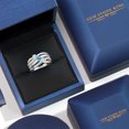 thumbnail image 5 of Gem Stone King 925 Silver and 10K Yellow Gold Sky Blue Aquamarine and Swiss Blue Topaz and Lab Grown Diamond Engagement Ring for Women | 1.01 Cttw | Round 4MM | March Birthstone | Size 7, 5 of 6