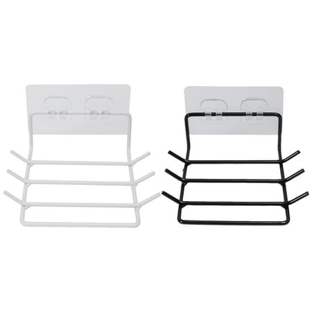 

2 Pcs Kitchen Spoon Storage Rack Sponge Draining Holder Practical Wall Hanger
