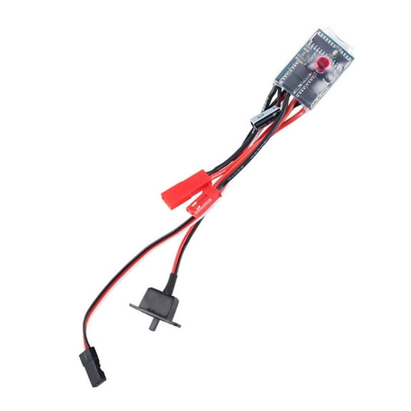 10A Brushed ESC Dual-Way Speed Controller for 1/16 1/18 1/24 RC Car, Boat, Tank
