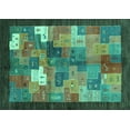 thumbnail image 1 of Ahgly Company Indoor Rectangle Abstract Turquoise Blue Contemporary Area Rugs, 3' x 5', 1 of 4