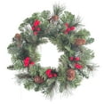 thumbnail image 7 of BINGTAOHU 18 Inch Norfolk Pine Wreath with Bells & Blue Navy Bow Ribbon Christmas Wreaths for Front Door Christmas Door Wreath Christmas Table Decorations Artificial Cedar Wreath for Home Outdoor, 7 of 7