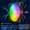 thumbnail image 4 of Elegant Choise PC Case Fans 120mm RGB Computer Fan Quiet Cooling, Black, 4 of 10