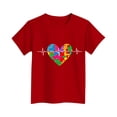 thumbnail image 4 of HVOBBTY T-shirt Décontracté à Manches Courtes Respirant pour Tout-Petits, Imprimé Cubain, Manches Courtes, Col Rond, Rouge, 15-16 Ans, 4 of 4