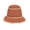 Rust, variant on Women's Hand Crochet Straw Bucket Sun Hat with Scallop Edge