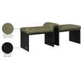 thumbnail image 4 of Meridian Furniture Delphine Olive Vegan Leather Upholstered Bench, 4 of 8