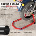 thumbnail image 3 of Red Motorcycle Stand Lift Set – 850lb Capacity Front & Rear Wheel Paddock Stands for Dirt Bikes, Adjustable Steel Repair Tool – Living Room, Garage Use, 3 of 7