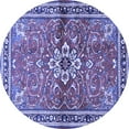 thumbnail image 1 of Ahgly Company Machine Washable Indoor Round Persian Blue Traditional Area Rugs, 3' Round, 1 of 4