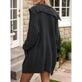 thumbnail image 4 of Osfvolr Women'S Button Down Cardigan Sweaters Oversized Lapel Chunky Warm Loose Soft Knit Outwear Black L, 4 of 5