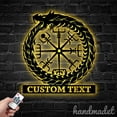 thumbnail image 3 of Handmadetneonsign Viking Compass Name Metal Wall LED Light, Viking Compass Metal Sign Home Decor, 3 of 5