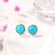 thumbnail image 2 of Pendientes de plata de ley JAMW Turquesas Bella Durmiente Sencillez, 2 of 4