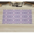 thumbnail image 1 of Floral Decorative Rug, Abstract Horizontal Lines Geometric Bold Thin Stripes Ocean Themed Illustration, Quality Carpet for Bedroom Dorm and Living Room, 6 Sizes, Purple Lilac, by Ambesonne, 1 of 1