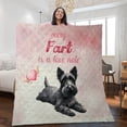 thumbnail image 2 of Every Fart is Love Note Scottish Terrier Guilty Face Happy Valentine's Quilt Blanket Scottie Dog Lover Gifts Cozy Comforter Throw Blanket - 01016, 2 of 5