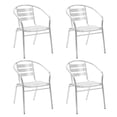 thumbnail image 1 of vidaXL Stackable Outdoor Chairs 4 pcs Aluminium, 1 of 5