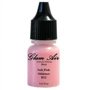 Glam Air Airbrush Water Based B12 Soft Pink Shimmer Makeup Blush - 0.25 Oz