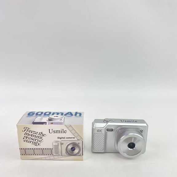 Usmile Cameras,16X Digital Zoom Camera, Digital Camera for Kids with 2.8 inch Display, Support 128GB, Point and Shoot Cameras Mini Camera for Teens Students Seniors (Silver)