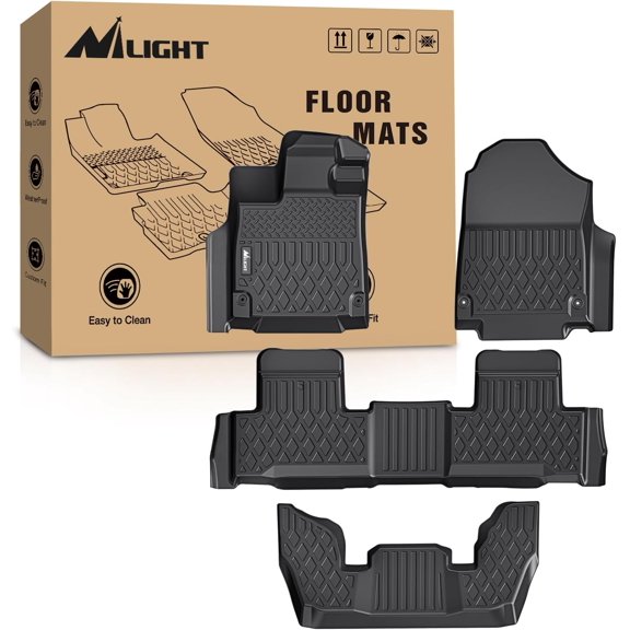 Nilight TPE Floor Mats for Acura MDX 2022 2023 2024 2025 All Weather Custom Fit Heavy Duty Floor Liners