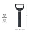 thumbnail image 6 of KitchenAid 2-Piece Stainless Steel Swivel Y and Vegetable Peeler, Black, 6 of 12