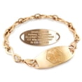 thumbnail image 1 of MedicEngraved Rose Gold Stainless Steel Custom Medical Alert Bracelet - 6mm Infinity Link, 1 of 7
