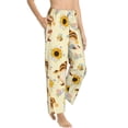 thumbnail image 2 of Haiem Watercolor Bee Honey Honeycomb Bee Women's Pajama Pants Ultra Lightweight Pjs Bottoms Sleepwear Bottom Pants With Pocket Drawstring-Medium, 2 of 9