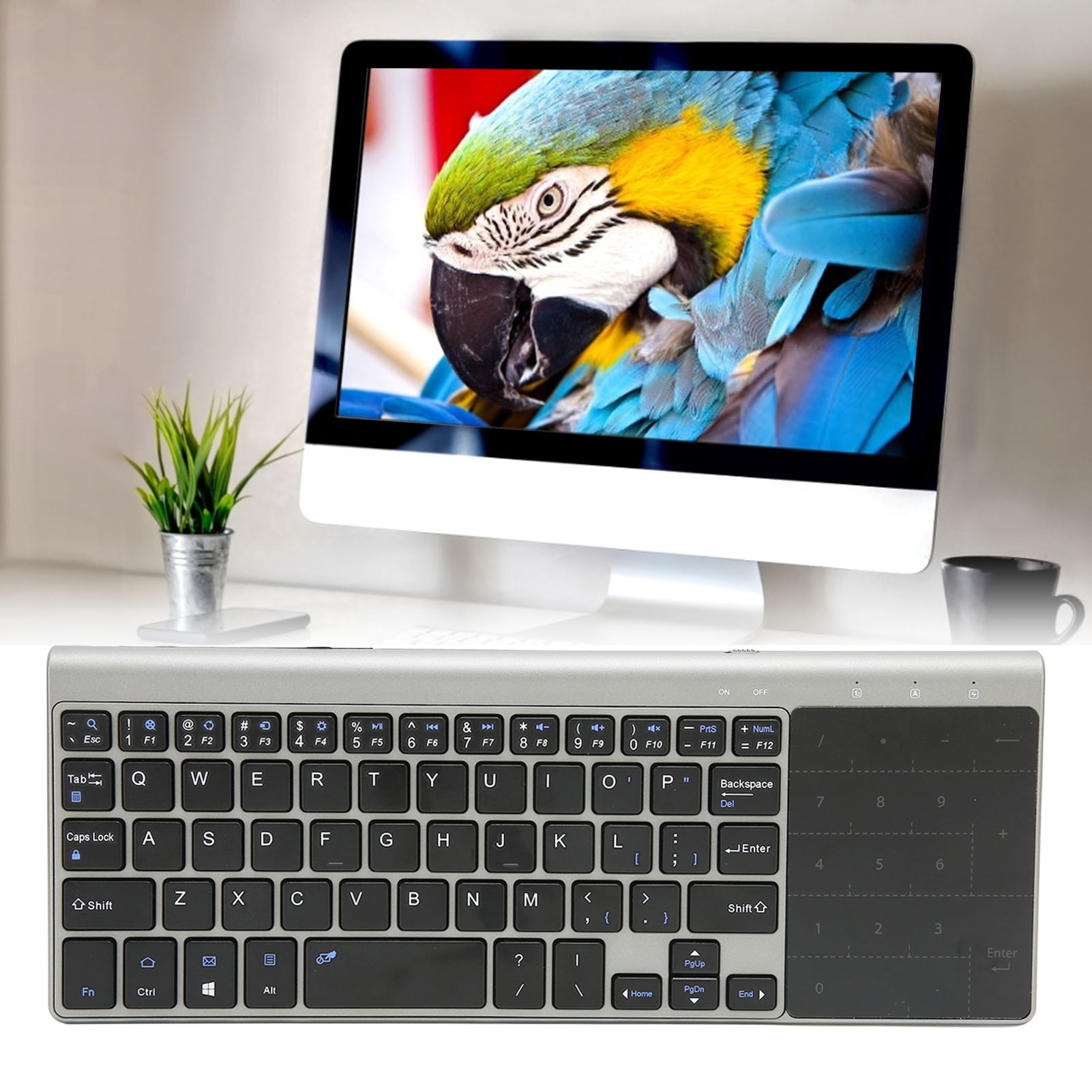 Touchpad Keyboard, Portable Wireless Keyboard With Touchpad  For Computer For TV Box For Laptop