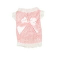 thumbnail image 2 of SPRING PARK Dog Dress Bow-knot Decor for Girl Dog Pet Clothes Dog Apparel for Small Medium Dogs and Cats Puppy Skirt with Ruffles Hem Pet Vest Cool for Summer, 2 of 7
