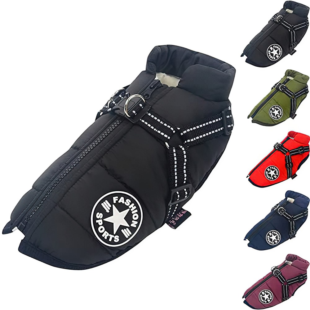 Latady Padded Vest Dog Jacket Dog Coat with Harness Dog Puffer Jacket