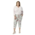 thumbnail image 5 of Gloria Vanderbilt Swan Series Women's Plus Cargo Capri with Rolled Hem, Sizes 16-24, 5 of 5