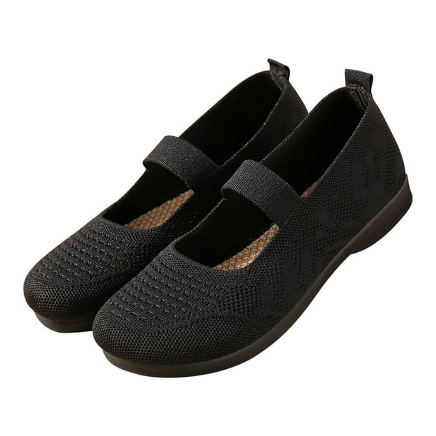 Zapatos para mujer, planos multicolores con punta redonda, zapatillas suaves, informales, para correr, botas vaqueras